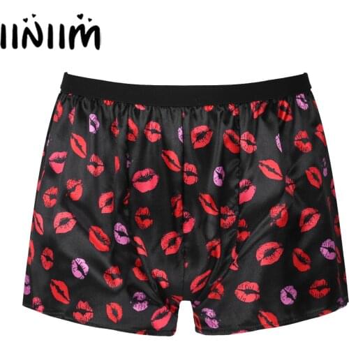 Sexy Wetlook Summer Fashion Mens Shorts Lightweight Shiny Satin Boxer Shorts Panties Lounge Boxer Short for Lingerie Underwear