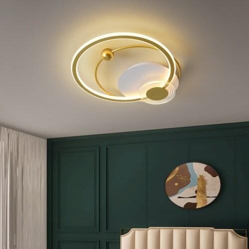 Modern LED Circle Ceiling Light Beside Lamp For Living Room Cozy And Romantic Bedroom Light Simple Personalized Study Lights