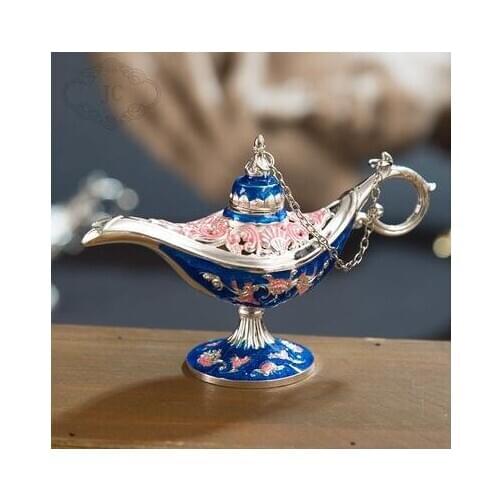 Statue decoration factory outlets Miao Silver Handwork Tibet Silver absolute being light teapot lamp