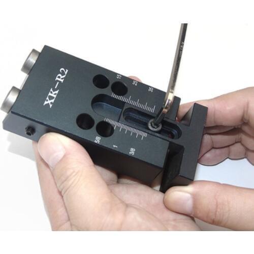 Woodworking Oblique Hole Puncher Locator Woodworking Pocket Hole Jig Kit with 9.5mmDrilling Bit Screwdriver Wrench & Accessories