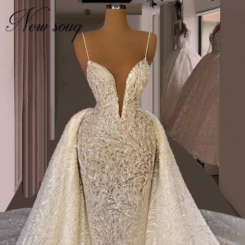 Gorgeous Straps V Neck Evening Dresses Newest Design Long Evening Gowns For Women Dubai Beads Celebrity Dresses Photography Gown