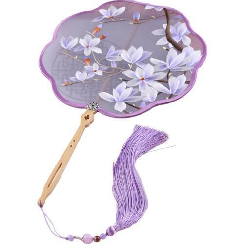 Famous Chinese Silk Fan Amazing Handmade Suzhou Embroidery Fan Double-sided Embroidery Fan Series With Gift Box