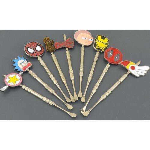 10pcs 120mm Stainless Steel Dab Wax Tool with Removable Silicone case for Non stick Dabbing Slick butane oil