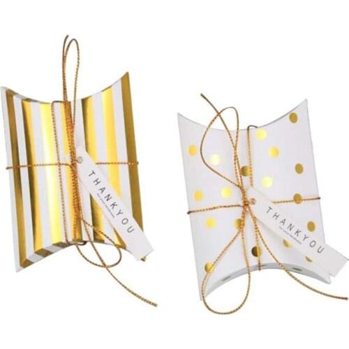 10pcs/set Promotion Pillow Shape Kraft Jewelry Candy Box Craft Paper Wedding Favor Gift Boxes Pie Party Gift Wrap Box Bags