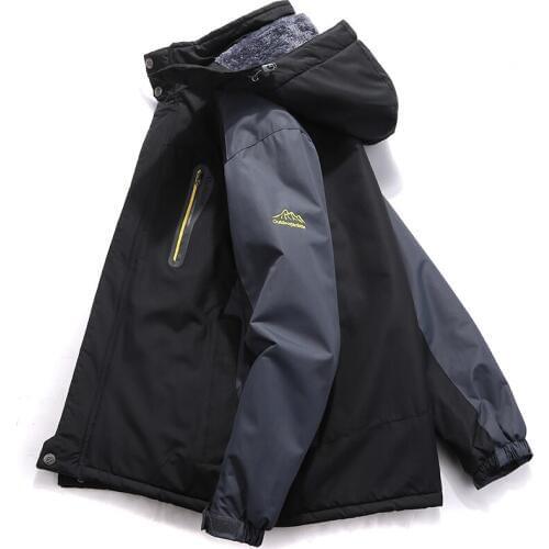 10xl 9XL Men Outdoor Thicken Warm Coat Fleece Jacket Hiking Mountaineering Jacket Camping Hunting Fishing Heated Travel Clothes