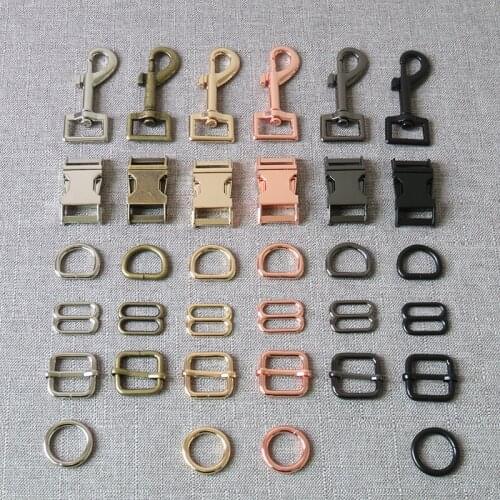 50 Pcs 20mm Metal D O Ring Belt Straps Adjuster Slider Buckle Lobster Clasp For Bag Dog Collar Leash Lanyard Harness Accessory