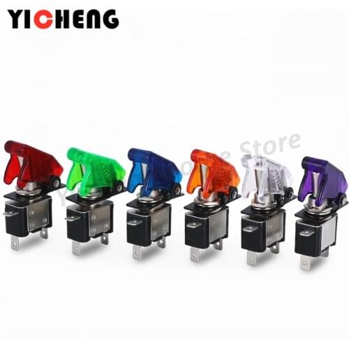 6PcsLED light car ignition switchtoggle switch 12V 20A rocker switch,Aviation cover waterproof dust,A set of switches and covers