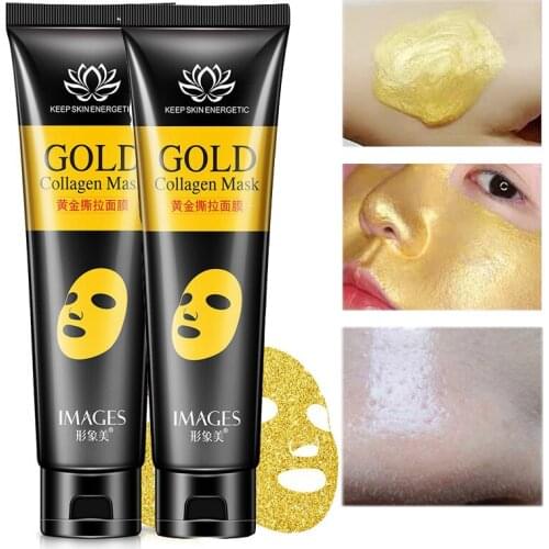 60g 24k Golden Blackhead Remover Peeling Mask Gold Collagen Against Black Dots Facial Mask Deep Cleansing Moisturizing Skin
