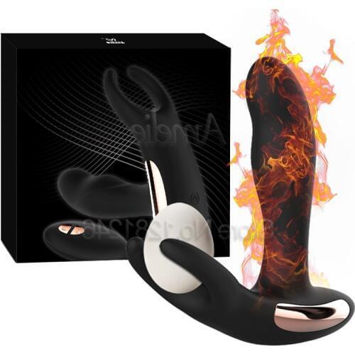 Wireless Remote Heating Anal Dildo Vibrator Male Prostate Massager G spot Stimulation Silicone Butt Plug Sex Toys For Women Men