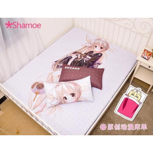 Anime Cartoon Yosuganosora Milk Silk Mattress Cover Fitted Sheet Fitted cover bedspread counterpane No.23