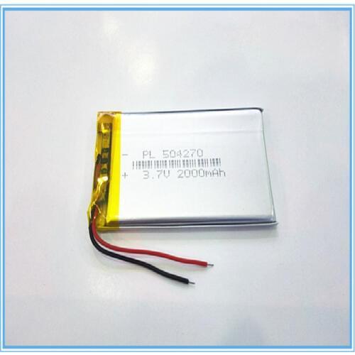 Free shipping 3.7 V tablet battery 2000 mah interphone 504270 GPS vehicle traveling data recorder