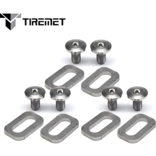 Titanium Alloy Pedal Cleat Bolts Spacer for Look Bicycle Mountain Bike 12Pcs Tiremet
