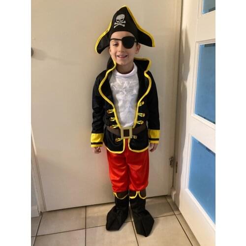 Kids Boys Pirate Costume Cosplay Set For Children Birthday Theme Party Carnival Fancy Dress Clothes
