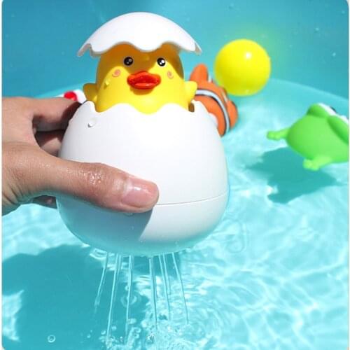 Baby Bathing Toy Kids Cute Duck Penguin Egg Water Spray Sprinkler Bathroom Sprinkling Shower Swimming Water Toys Kids Gift