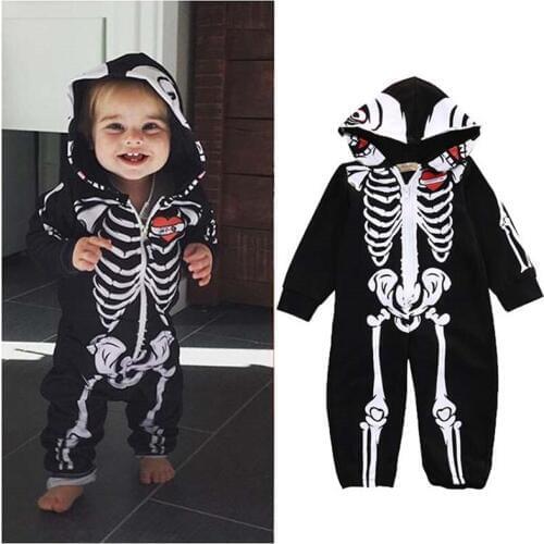 Childrens Clothing 2020 Newborn Girl Boy Toddlers Jumsuit Clothing Long Sleeve Rompers Infant Product Skeleton overalls SR119