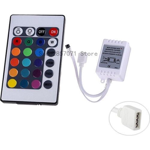 LED RGB Controller DC12V 24Keys IR Remote Controller for SMD 3528 5050 RGB LED Strip Lights