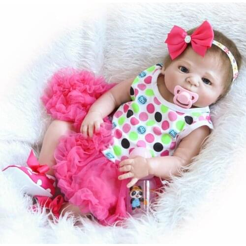 NPKCOLLECTION 46CM Soft Silicone Reborn Dolls Baby Realistic Doll Reborn Full Vinyl Boneca BeBes Reborn Doll For Girls