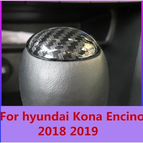 Gear shift lever head cover trim sequins auto accessories Interior decoration For Hyundai Kona 2015-2020