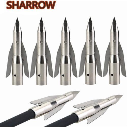 3/6/12Pcs Archery Bow Fishing Arrowheads 288Grain Point Tips Bowfishing 2 Blade Broadheads For Outdoor Fish Shooting Accessories