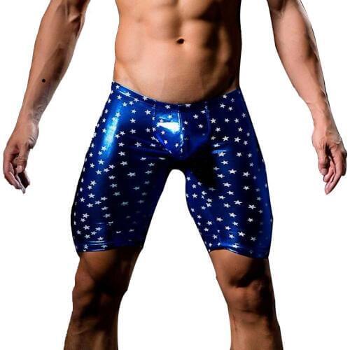 New 2020 Men Skinny Shiny Shorts Nightclub Stage Performance Pants For Singers Dancers Casual Short