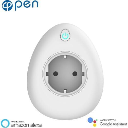 New European standard WiFi smart socket Amazon alexa language control 15A metering USB