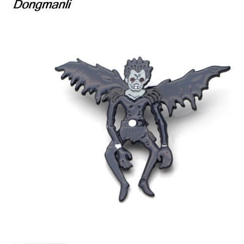 P2386 Dongmanli Death Note Ryuuku metal Enamel cool Pin and brooches Lapel Pin Badge for fans gift Collection
