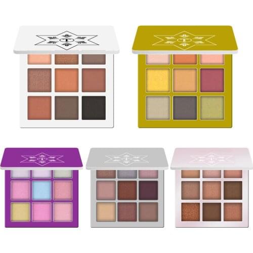 9 color Makeup Eyeshadow Pallete Makeup Brushes Shimmer Pigmented Eye Shadow Palette Make Up Palette