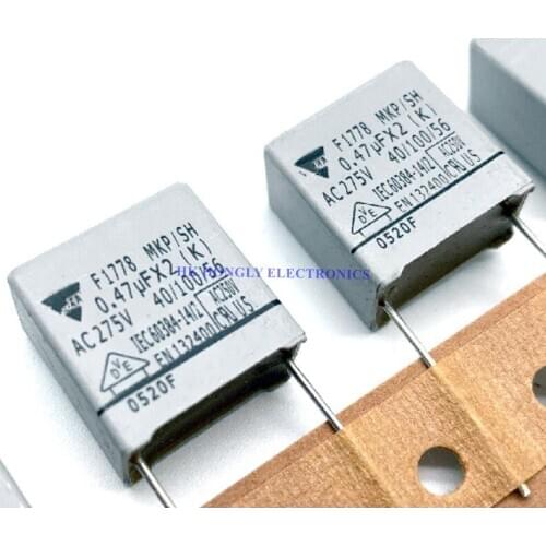 30PCS F1778 MKP/SH X2 0.47UF 474 470NF K 275VAC P=15mm FILM CAPACITOR