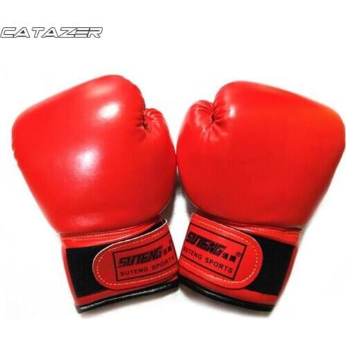 PU Boxing Gloves Karate Muay Thai Boxing Guantes De Boxeo Free Fight Sanda Training Adults Kids Equipment For 3-11 Years Kids