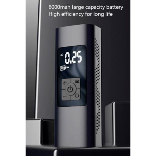 130Psi/6000mAh Portable Air Compressor Multifunctional Air Pump Tire Inflator with Bright Emergency Flashilight