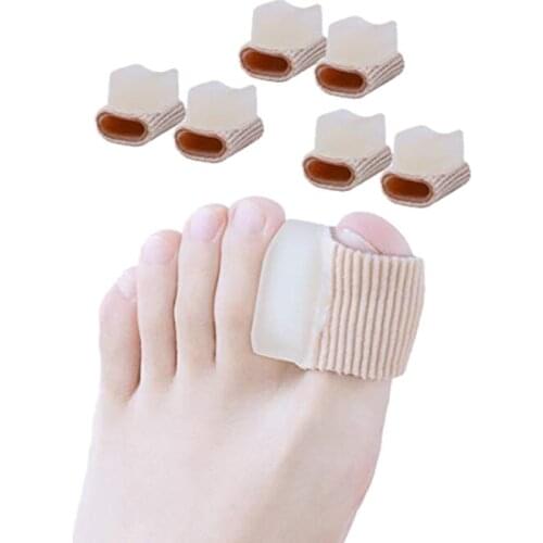 Gel Toe Spacer Separators, Bunion Corrector for Overlapping Toe,Fiber Toe Spacers with Soft Gel Lining for Hallux & Bunion Pain