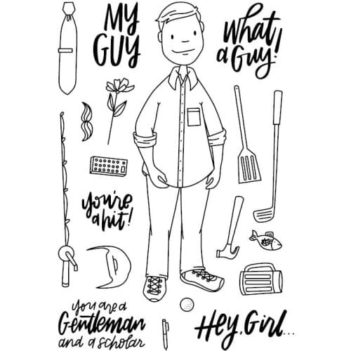 Boy Clear Stamp Or stamp for DIY Scrapbooking/Card Making/Kids Fun Decoration Supplies A456