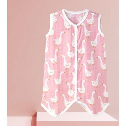 Sleeping Bag High-end Fashion New Split-leg Gauze Baby Summer Thin Childrens Cotton Newborn Vest-style Anti-kick Quilt