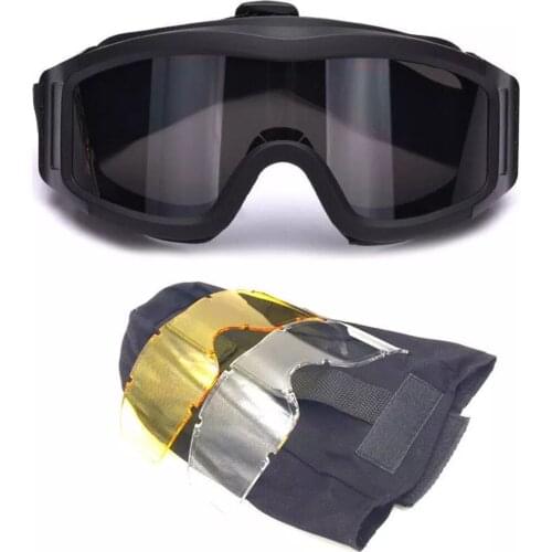 Military 3 Lens Army Paintball Sport Motorcycle Shooting Hunting Combat Safety Googles Tactical Paintball Airsoft Googles