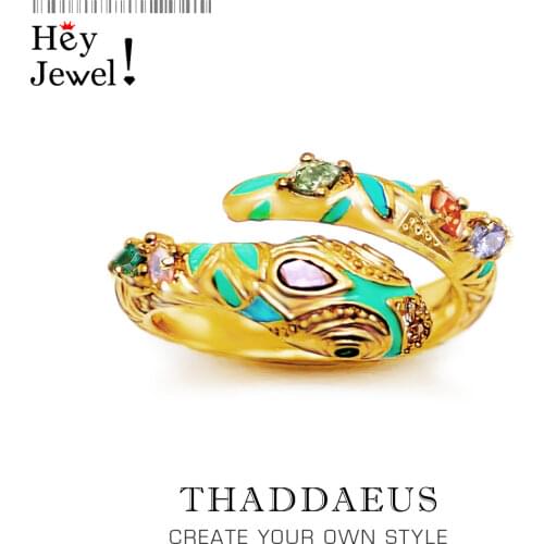 Golden-coloured Magical Looks Snake Ring,Europe Style Fashion Classic Good Jewerly For Women,2020 Gift In 925 Sterling Silver