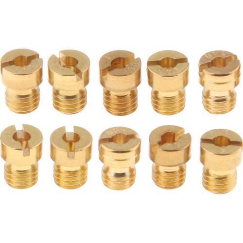 10x M5 Thread Main Jets for Keihin OKO PE PWK Carburetor 125 126 128 130 132 134 135 136 138 140
