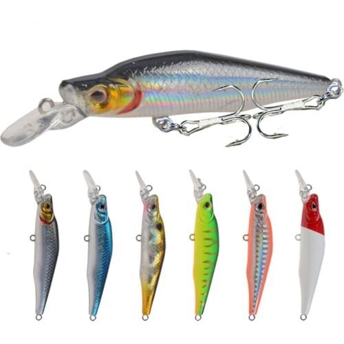 7.5/9.5cm Minnow Swimbait Fishing Lures Luminous Hard Bait Wobbler Bass Swimming For Sinking Pike Artificial Topwater Fish