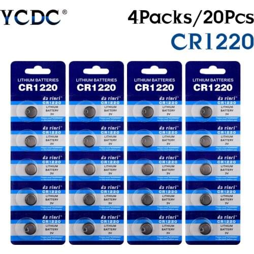 20PCS New CR1220 Button Cell Batteries CR 1220 DL1220 BR1220 LM1220 3V Lithium Battery for Watch Toy Computer Calculator Control