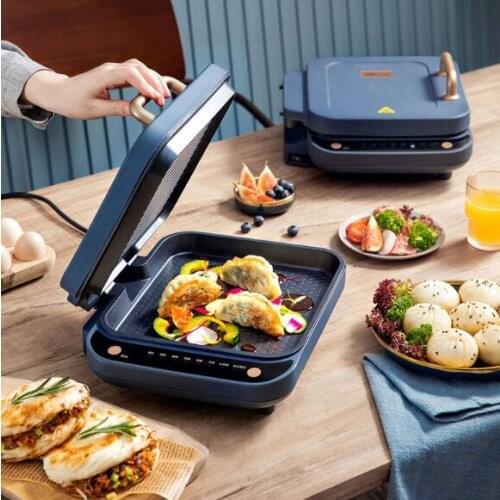 Household double-sided heating deep dish multifunctional smart breakfast square new electric baking pan J03