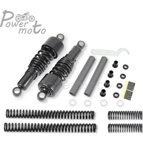 Black Motorcycle Rear Shock Absorbers Lowering Slammer Kit For Harley Sportster XL883 XL1200 XL50 Custom SuperLow 2004-2017