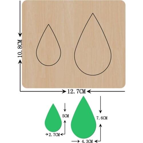 Water Drop Dangler Earring Wooden Mold Wood Dies For DIY Leather Cloth Paper Craft Fit Common Die Cutting Machines on the Market
