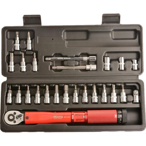 MXITA 1/4"DR 2-24Nm 20PCS torque wrench Bicycle bike tools kit set tool bike repair spanner SET