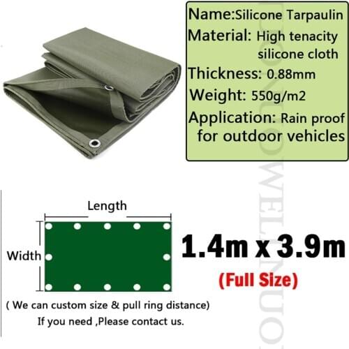 Double Side Waterproof Organic Silicon Coating Tarpaulin Truck Ship Awning Sail Rainproof Cloth Outdoor Camping Tent Canopy