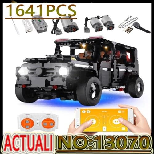 Hot MK13070 1641pcs Compatible Technology G5500 RC Motors Car Sets Building Blocks Bricks Kids Toys Birthday Christmas Gift