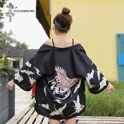 Yukata Kimono Cosplay Women Japanese Kimono Cardigan Female Blouses Asian Geisha Women Jiu Jitsu Harajuku Japanese Kimono Kawaii