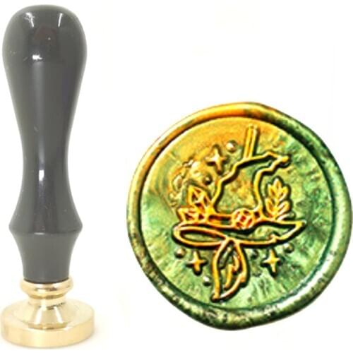 Cap Magic wizard Wax Stamp Exquisite Paint BLACK handle,Ancient Seal Retro Stamp,Personalized Stamp Wax Seal High Quality