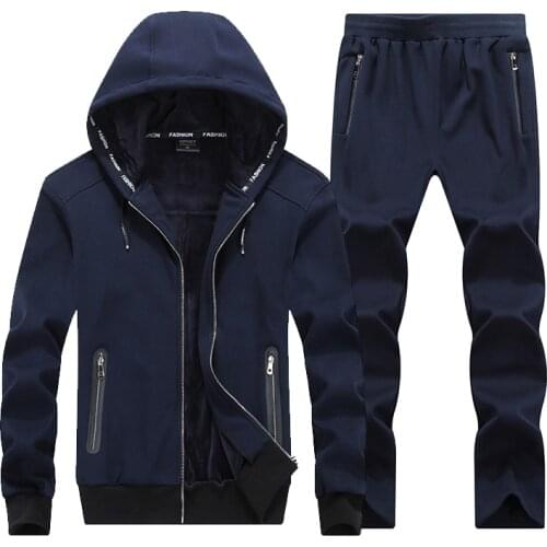 Size Big Yards Male Adolescent Set Men 7X 6Xl 8Xl Winter Large Size Sweater Suit Male Hooded Fleece with Thickened Kid