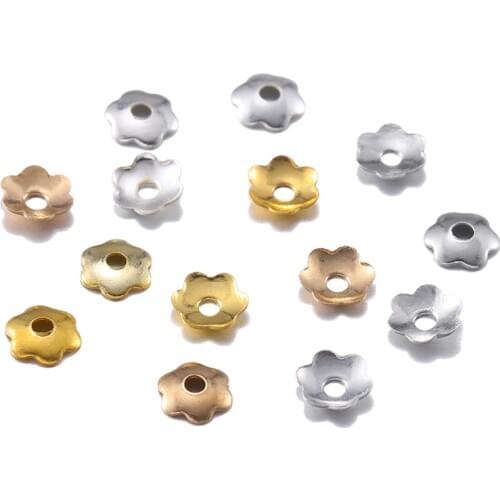 1000Pcs Metal Mini Flowers Filigree Petal Beads Caps Findings Bulk End Spacer Charms Bead Cap for DIY Jewelry Making Supplies