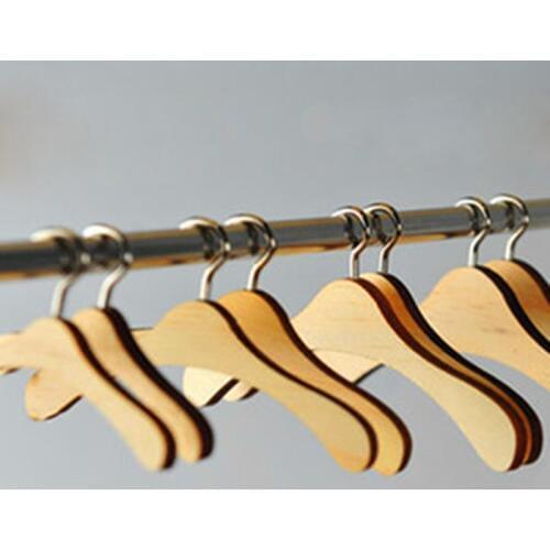 Mini wooden clothes bracing Clothing & Accessories for Plush Stuff 1/3,1/4,1/6 bjd doll clothes hangers
