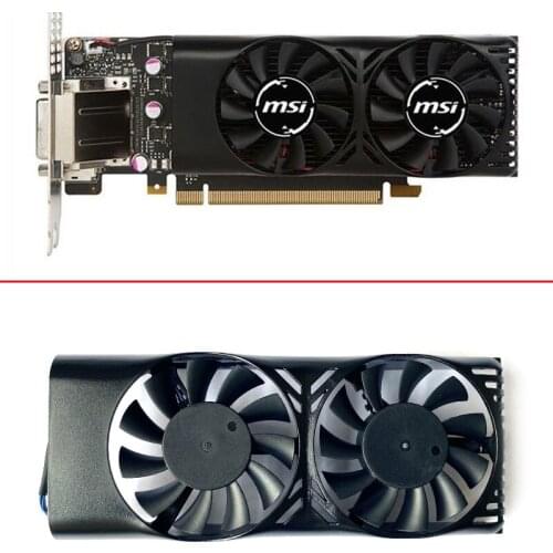 NEW HA5510M12F-Z 0.20A 2Pin GTX1050 Ti PU Cooler Fan For MSI Geforce GTX 1050 2GT LP GTX 1050Ti 4GT Graphic Card Cooling fans